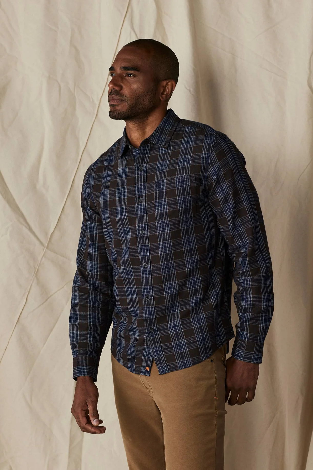 Nikko Button Up Shirt - Brown Plaid
