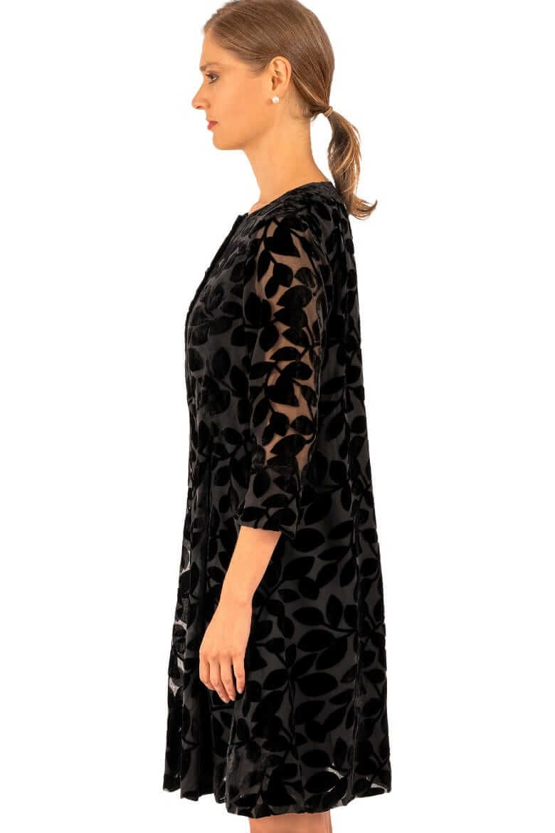 Ursula Swing Dress - Luxe Leaf Velvet