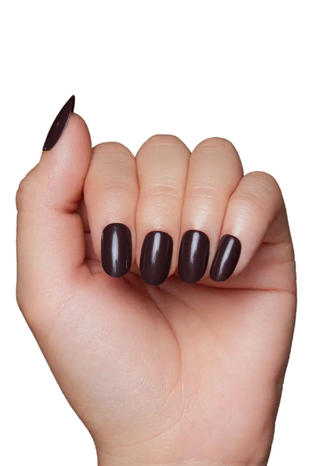 Bark Brown Press-On Nails | Fall Solids | Short Round