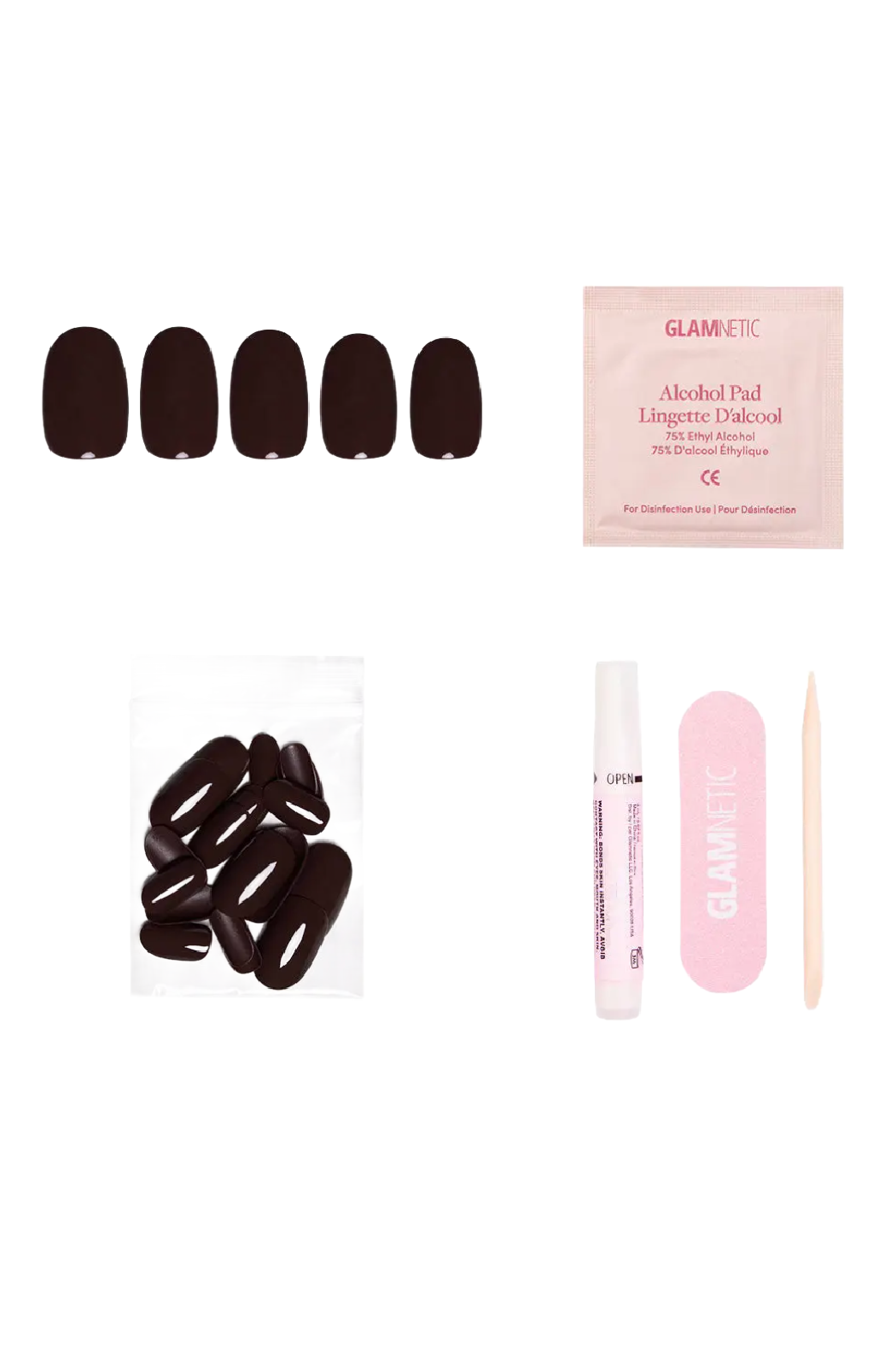 Bark Brown Press-On Nails | Fall Solids | Short Round