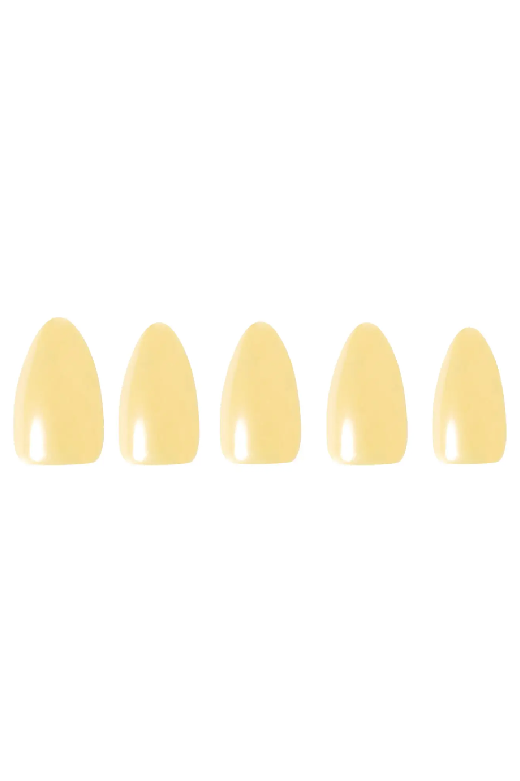 Yellow Pop Press-On Nail Solid Pastel Yellow Glaze Finish