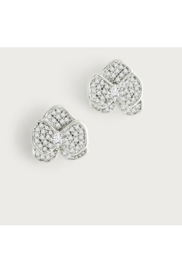 ORCHID PAVE STUDS/SILVER