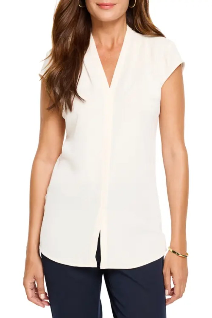 Cap Sleeve Day to Night Top- Classic Cream