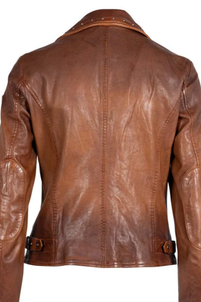 Ombre Studded Leather Jacket