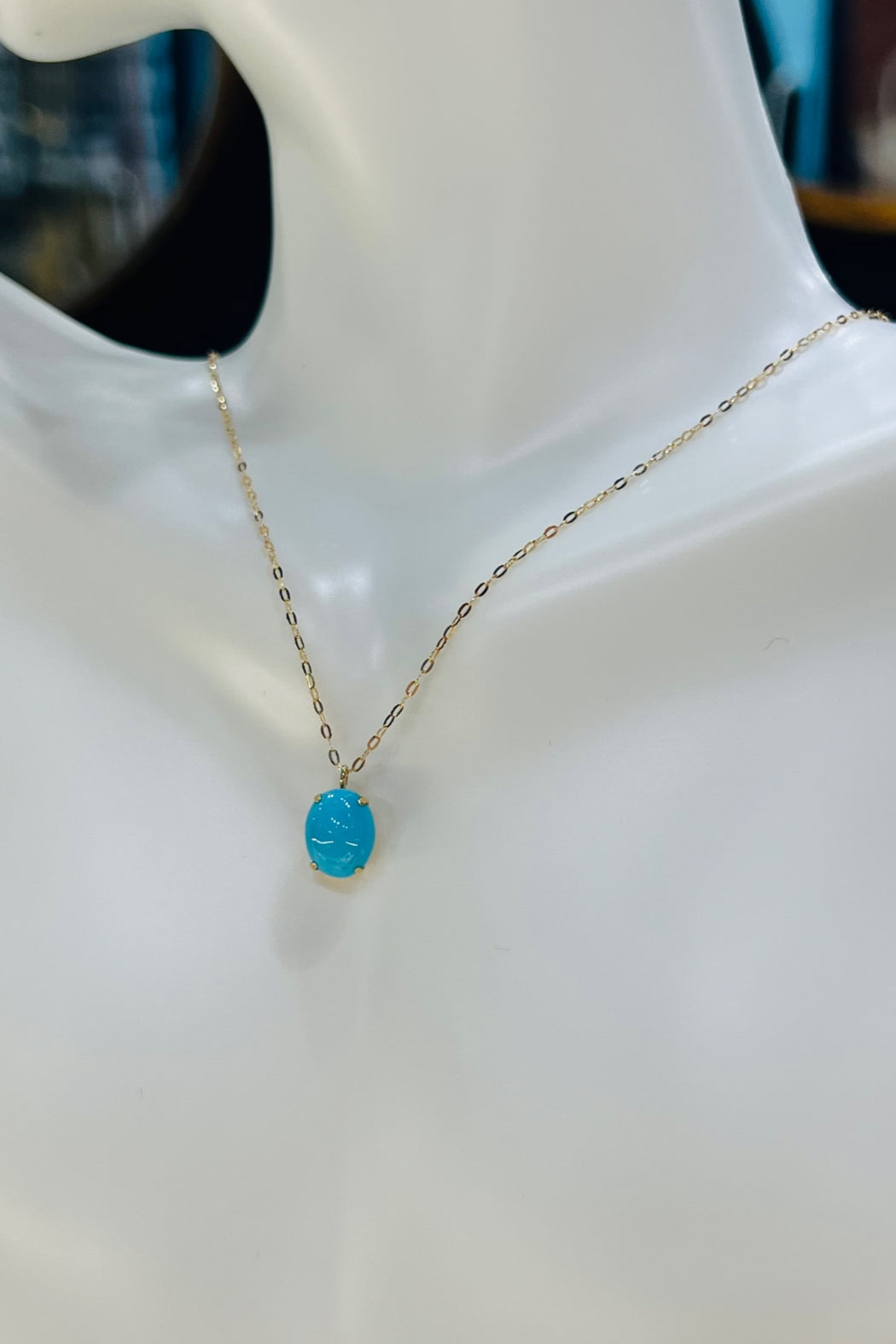 18kt Y/Gold Turquoise Necklace