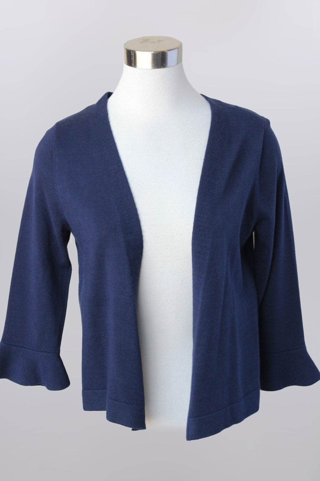 3/4 sleeve open short cardigan