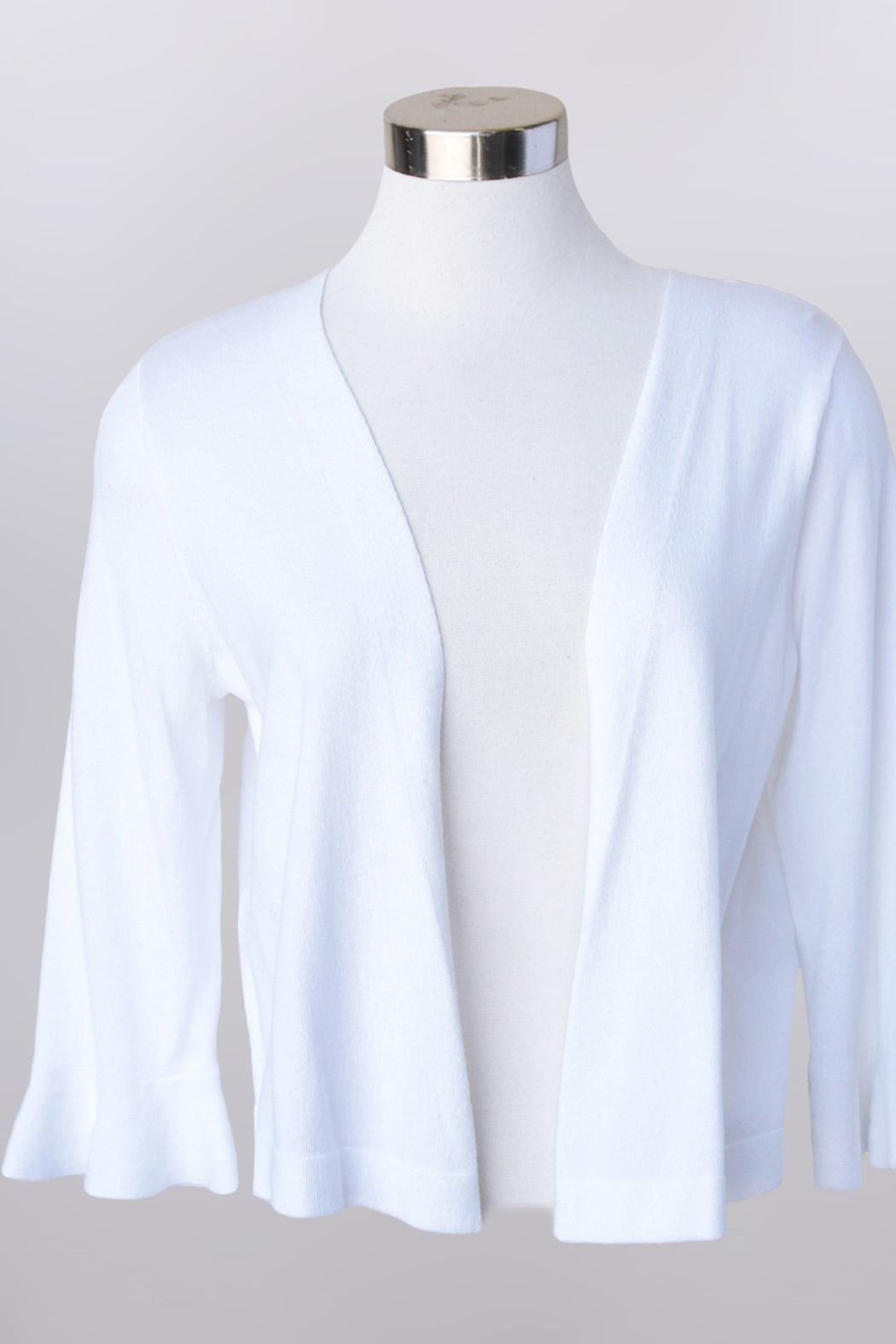 3/4 sleeve open short cardigan