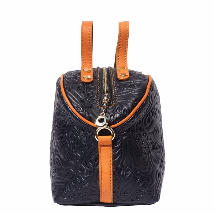 Tutti Designer Leather Makeup Bag ~ Black