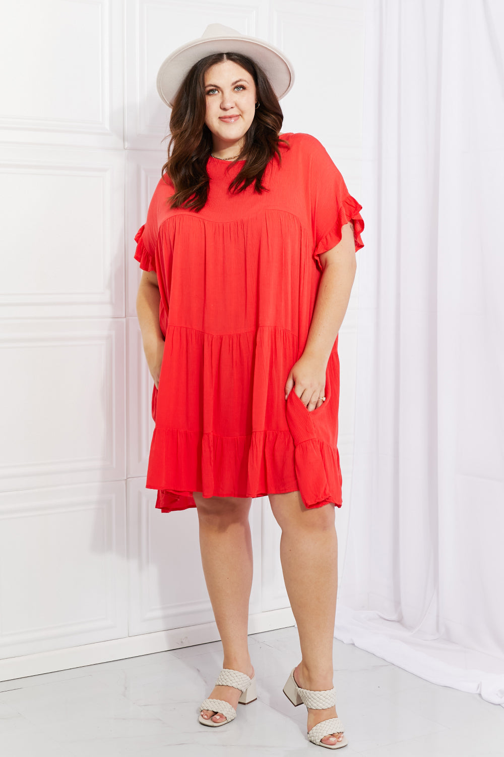 Tulip Fields Tiered Midi Dress