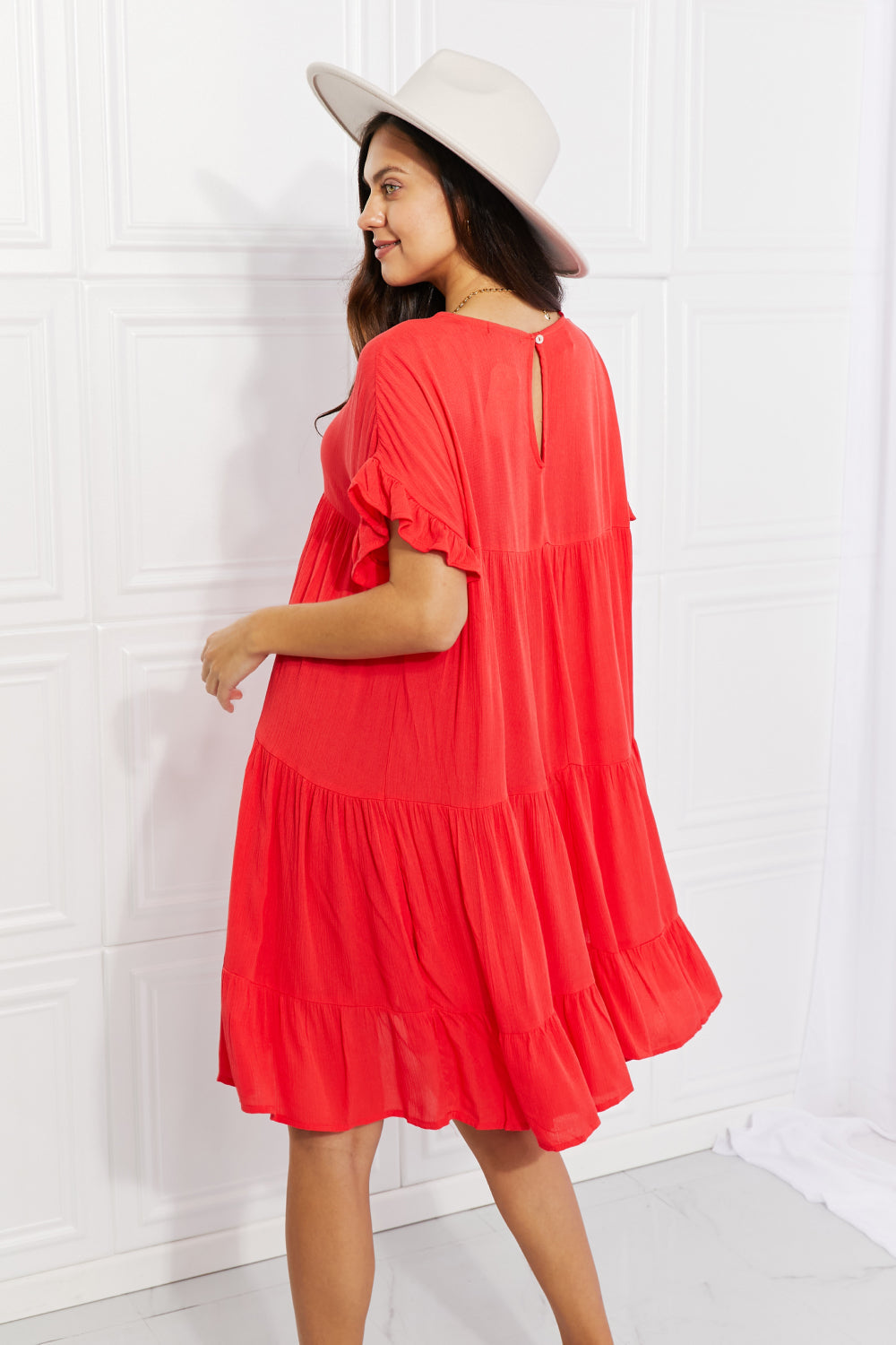 Tulip Fields Tiered Midi Dress