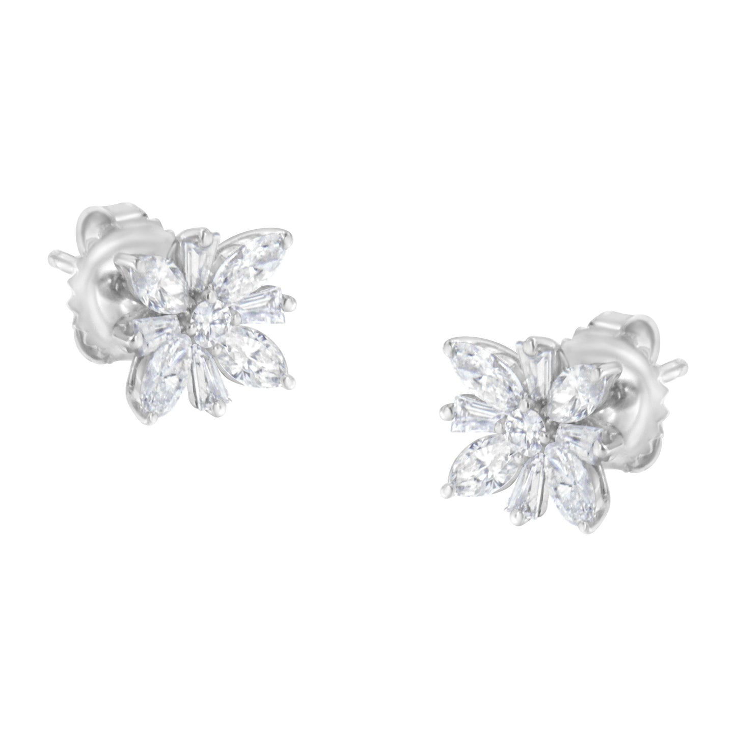 14K White Gold 1 1/4 Cttw Diamond Stud Earring (H-I, Si1-Si2)
