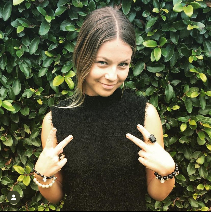 The Urban Charm Jet Black Crystal Silver Ring