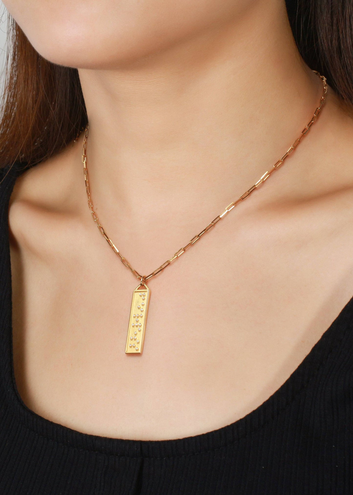 Touchstone Limitless Bar Necklace Gold