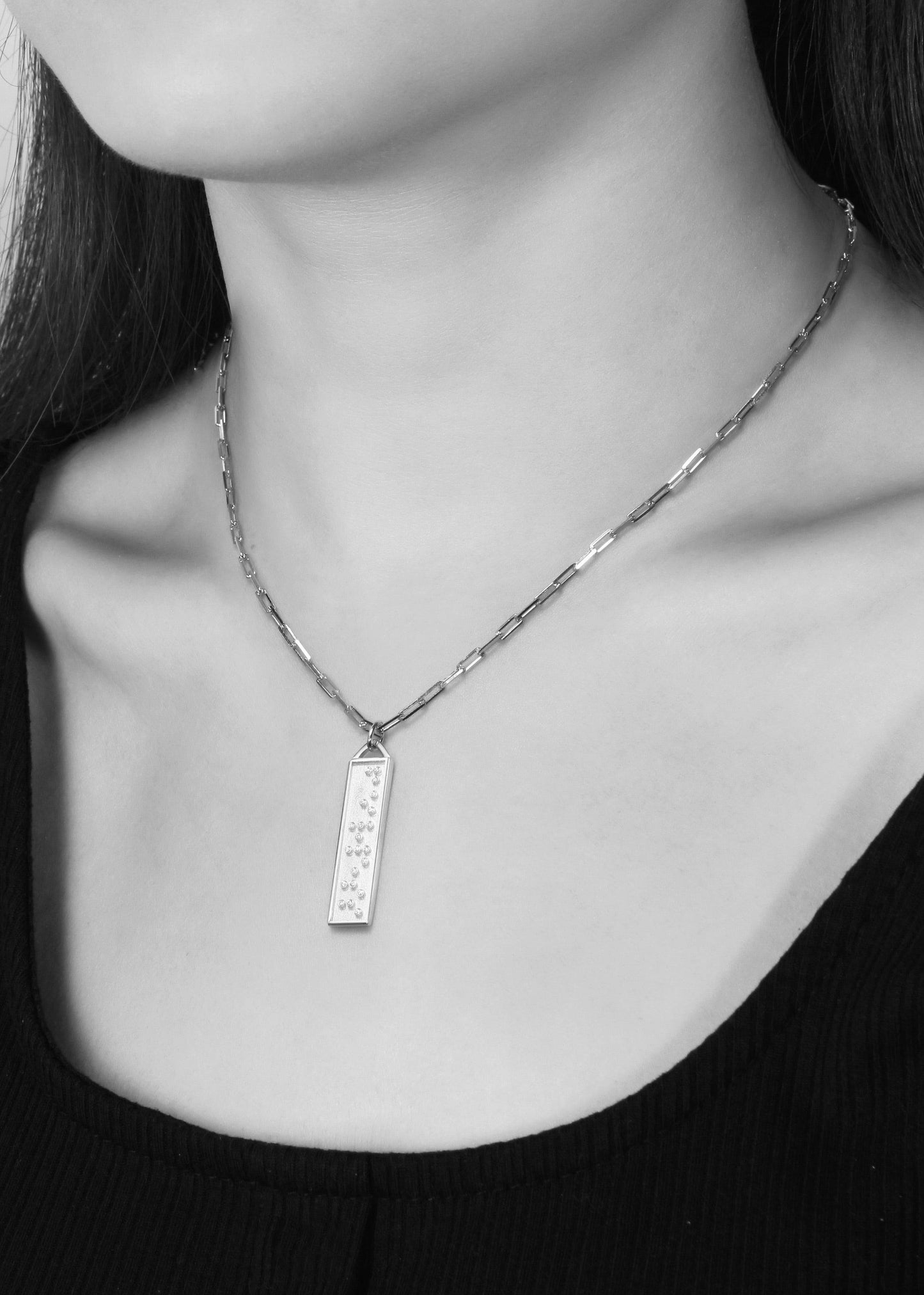 Touchstone Limitless Bar Necklace Silver
