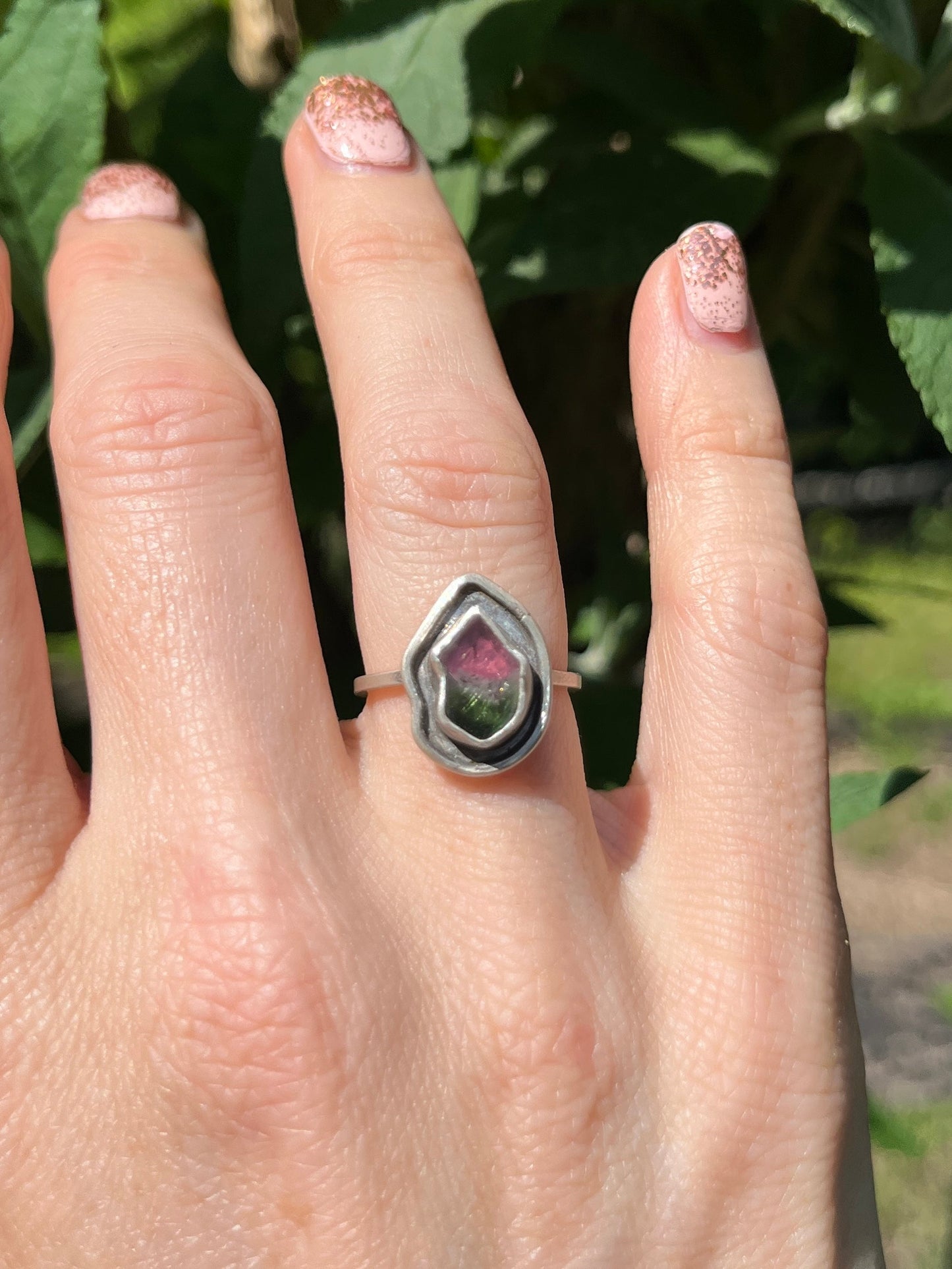 Watermelon Tourmaline Ring