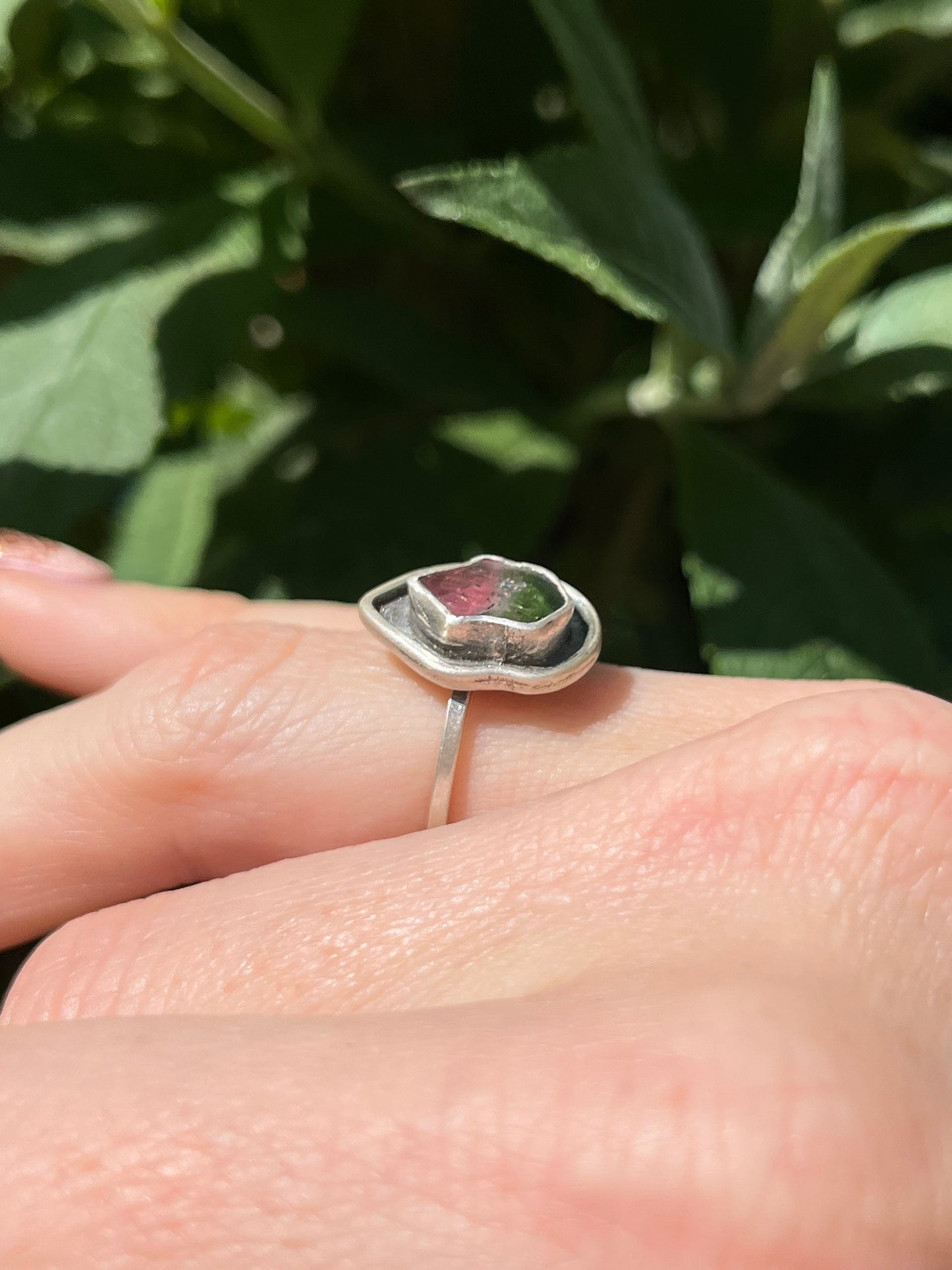 Watermelon Tourmaline Ring