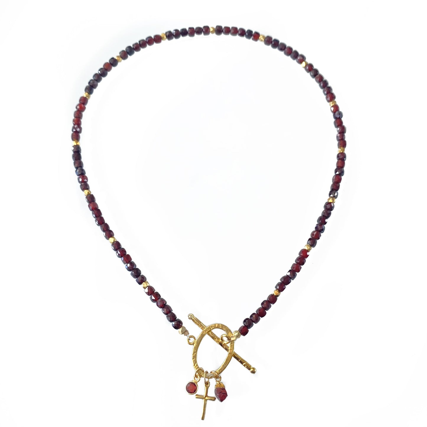 The Garnet Charm Necklace