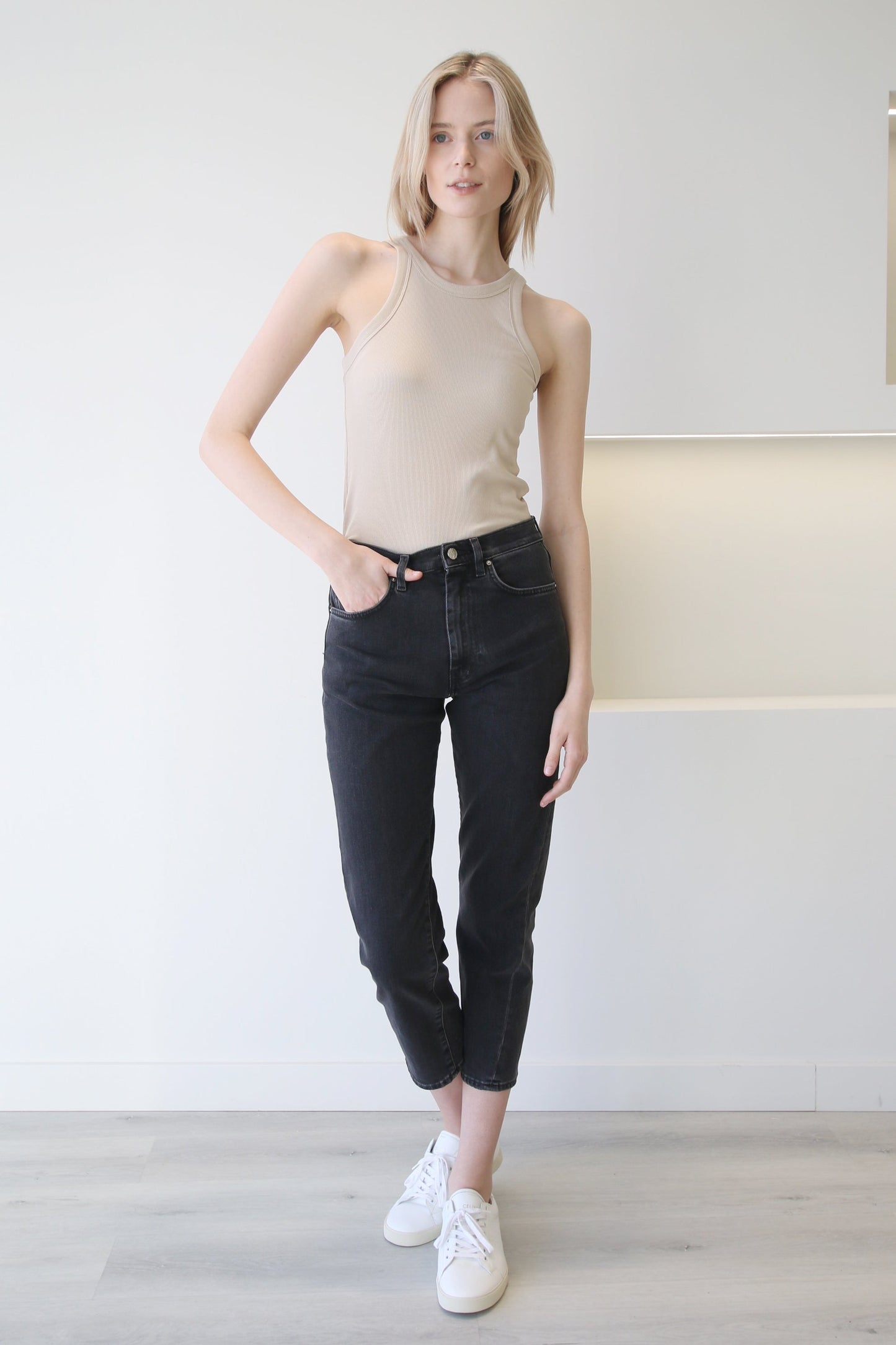 Toteme Curved Rib Tank Butter Milk