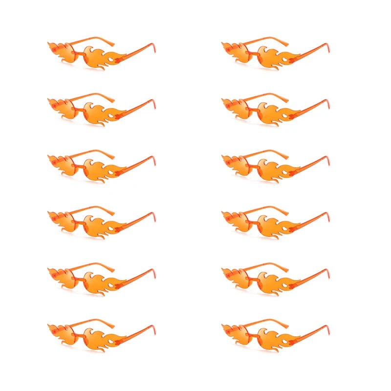 12 PCS Flame Shaped Sunglasses