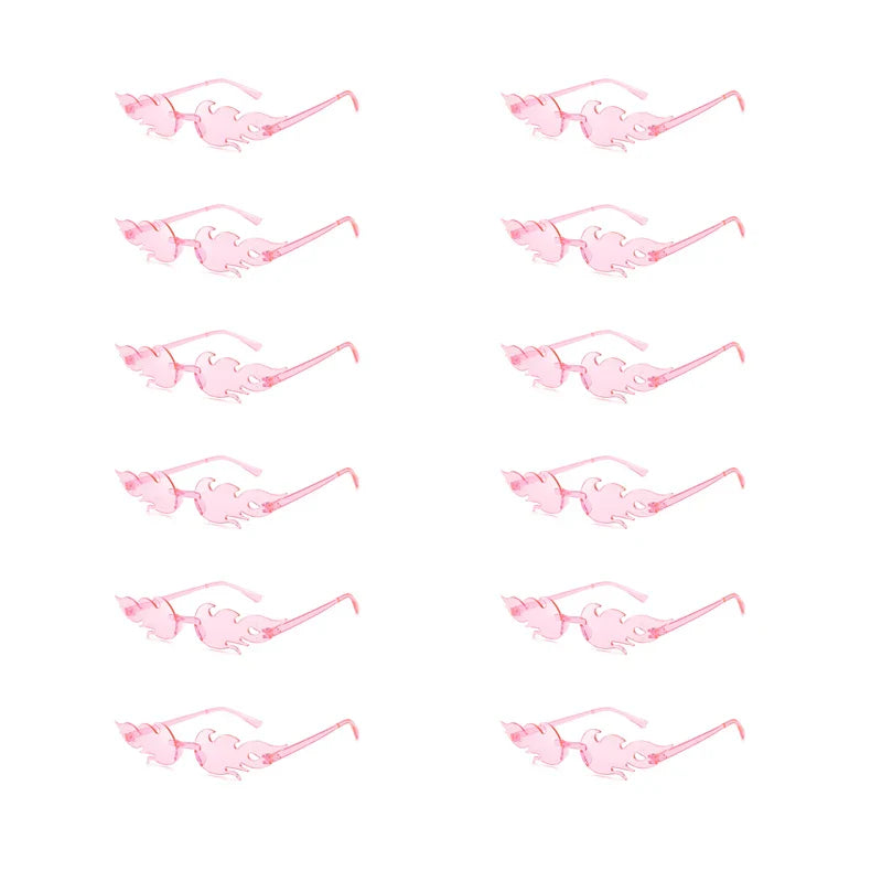 12 PCS Flame Shaped Sunglasses