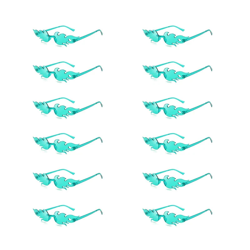 12 PCS Flame Shaped Sunglasses