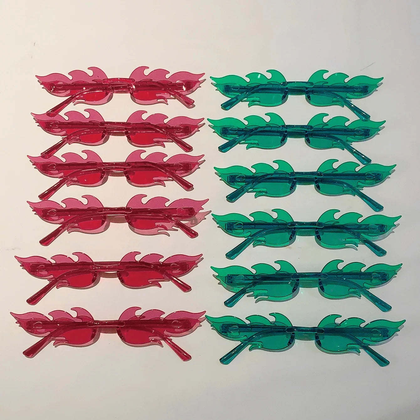 12 PCS Flame Shaped Sunglasses