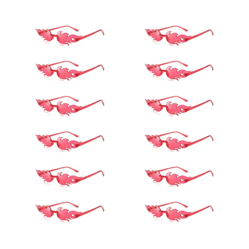 12 PCS Flame Shaped Sunglasses