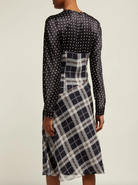 Sportmax Poltava Check and Polka-dots Dress