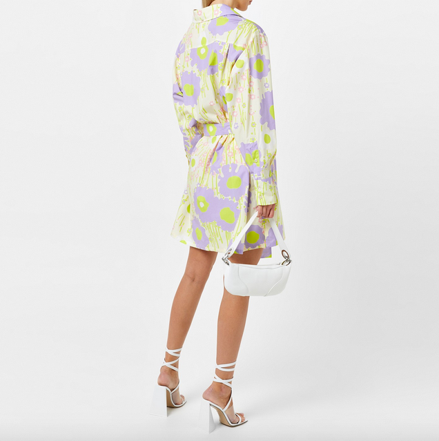 Sportmax Baldi Floral Cotton Poplin Shirt Dress