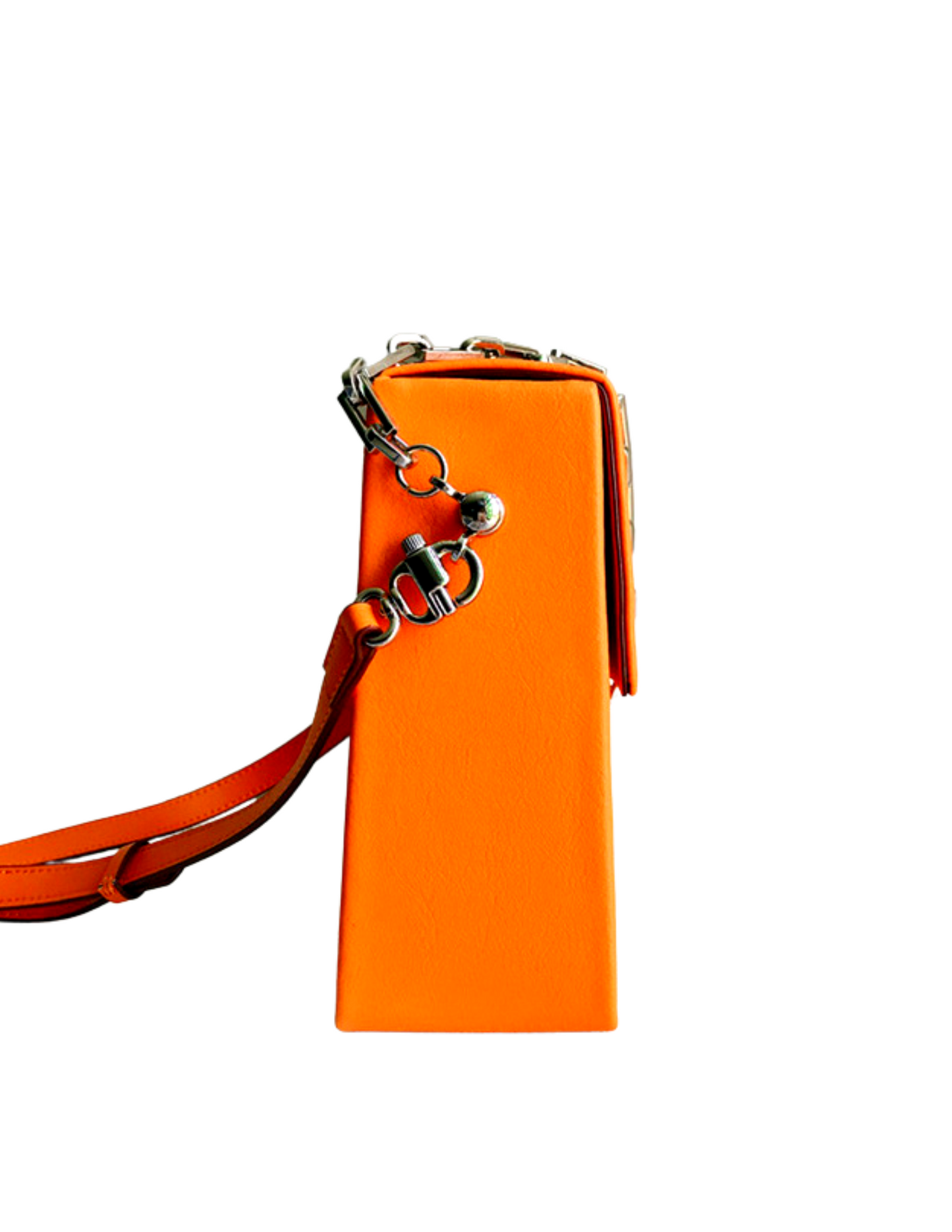 Orange Cream Silver Chain Crossbody