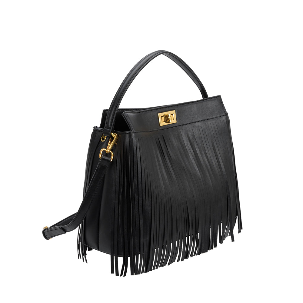 Anne Black Recycled Vegan Top Handle Bag