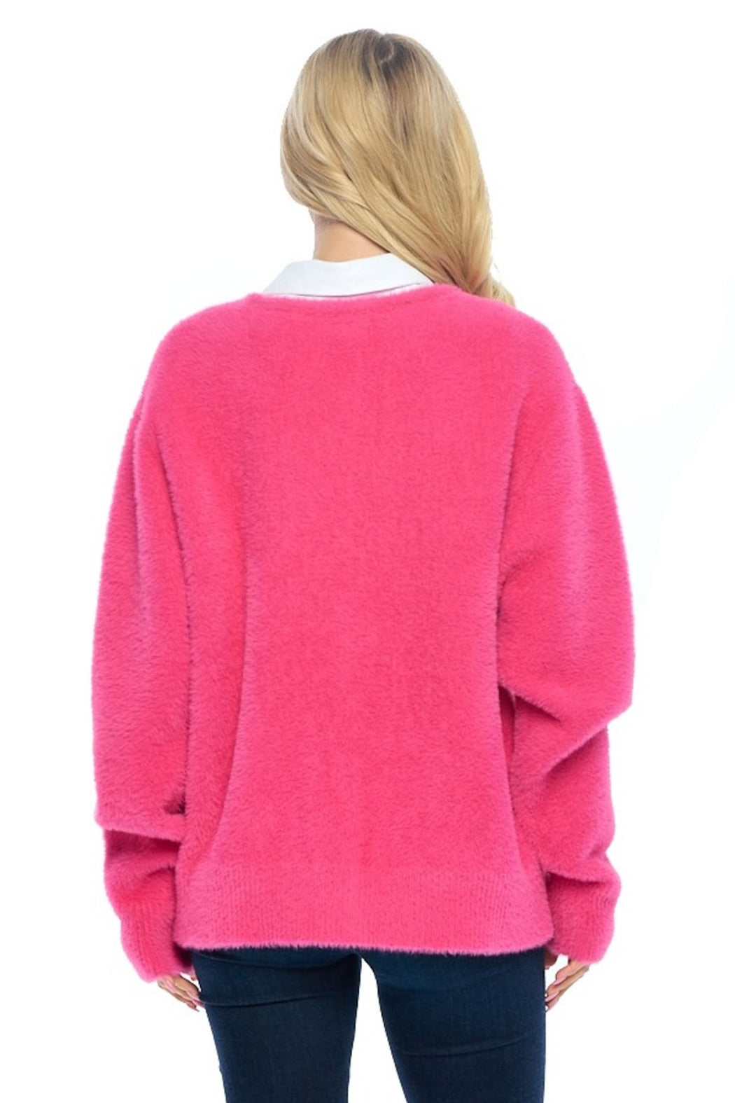 Open Front Fuzzy Sweater