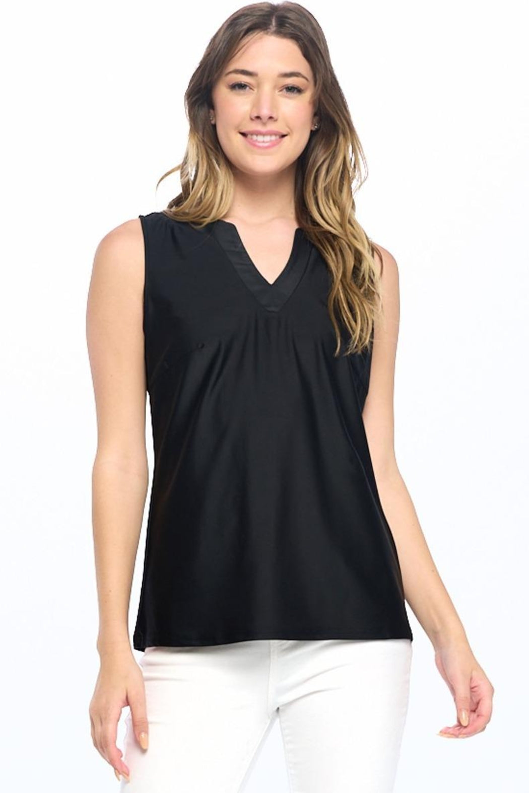 Sleeveless V-Neck Top