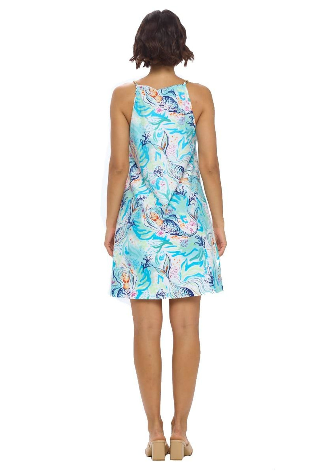White Chain Straps Dress
