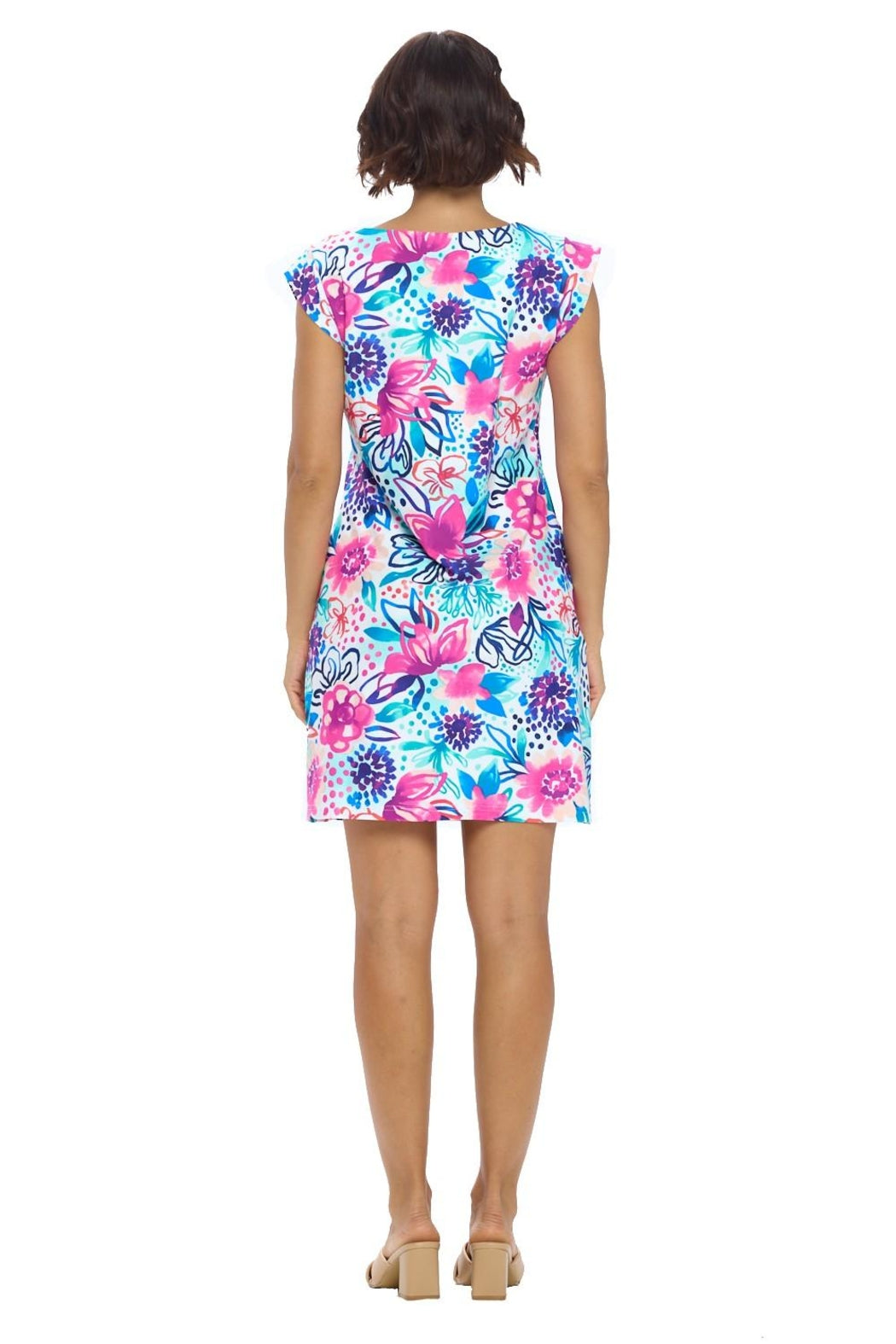 White Floral Shift Dress