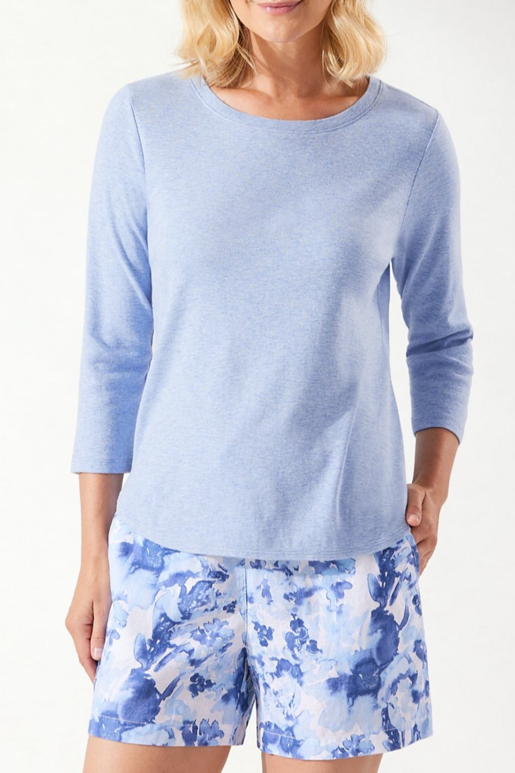 Ashby Rib 3/4 Sleeve T-Shirt