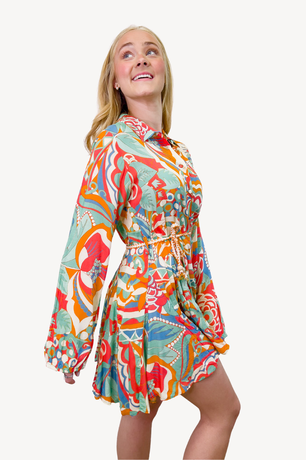 Belted Swing Dress