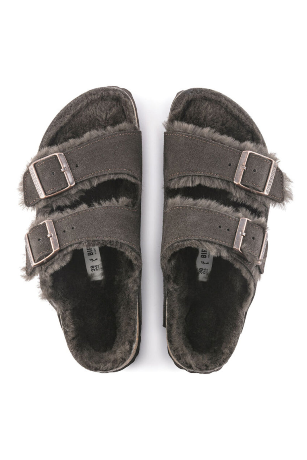Birkenstock Arizona Shearling Narrow Width in Mocha