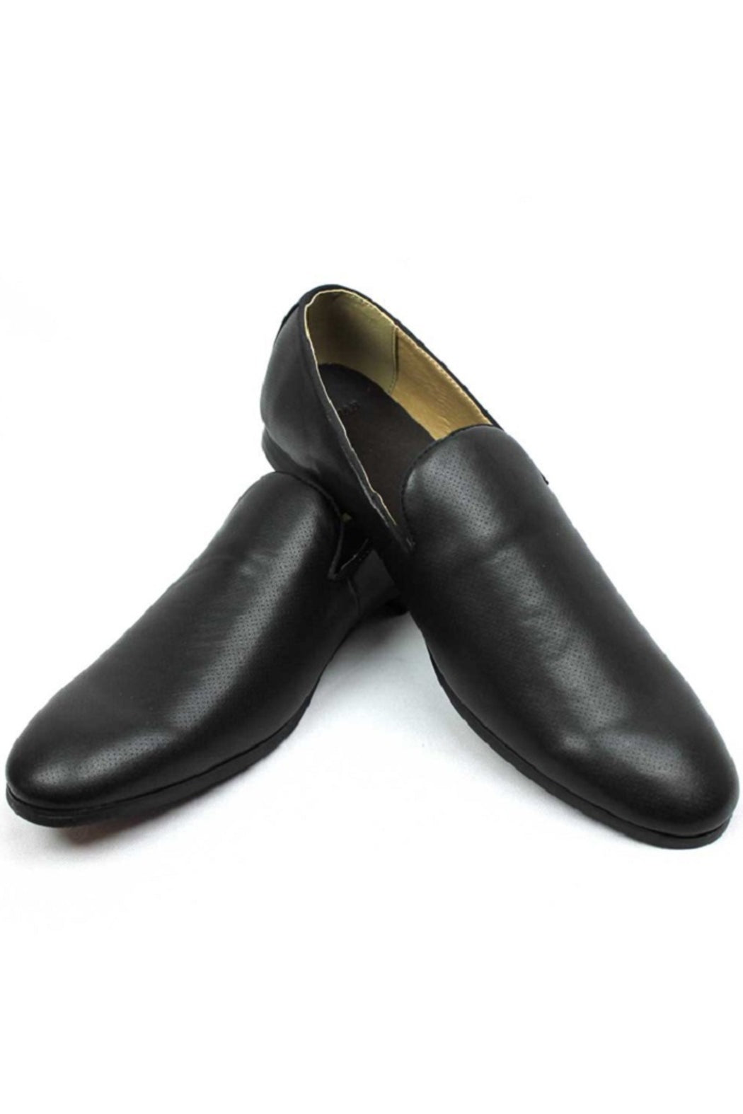 Black Dotted Slip On Loafer Dress Shoes