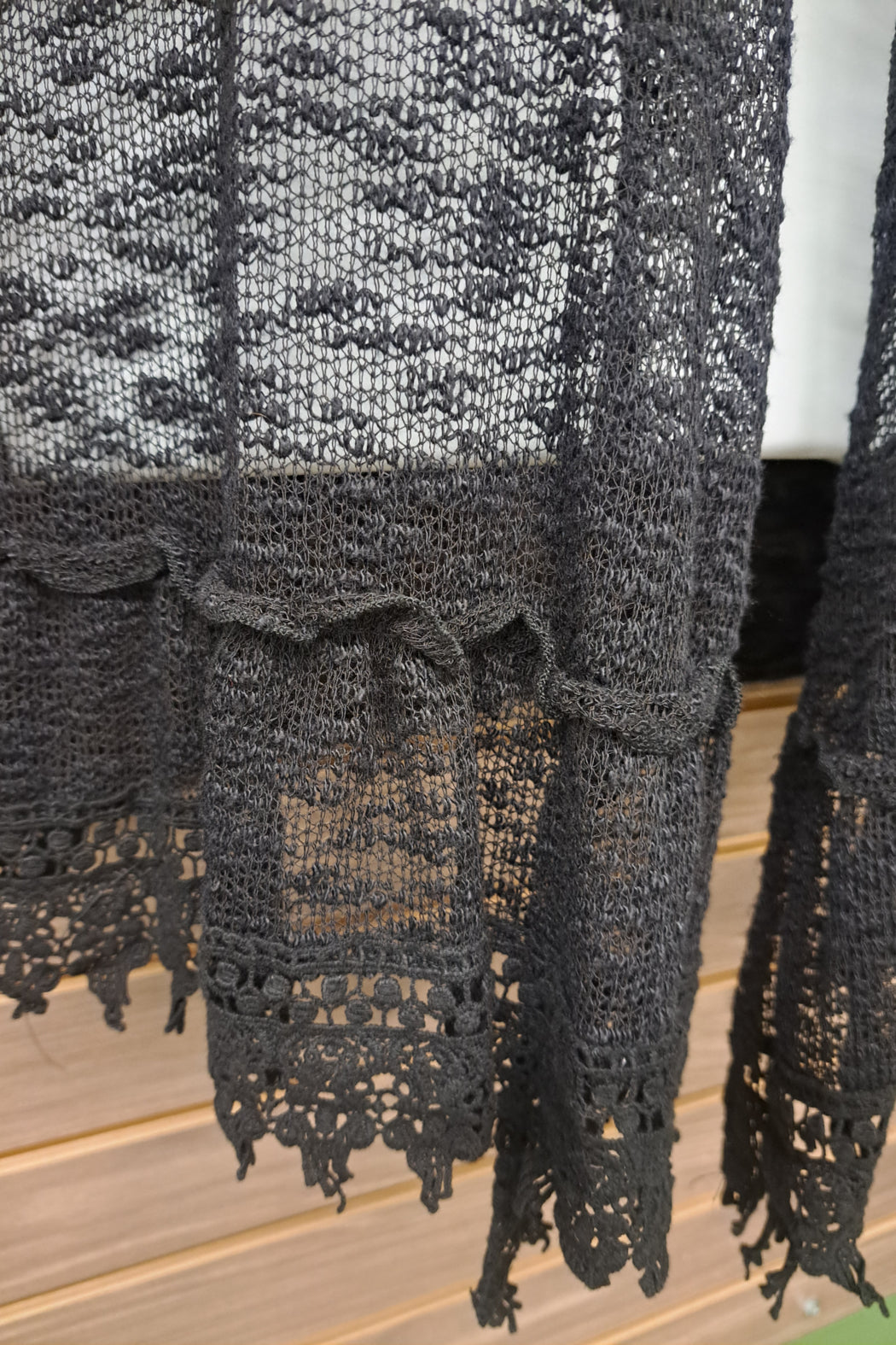 Black Lace Bottom Vest