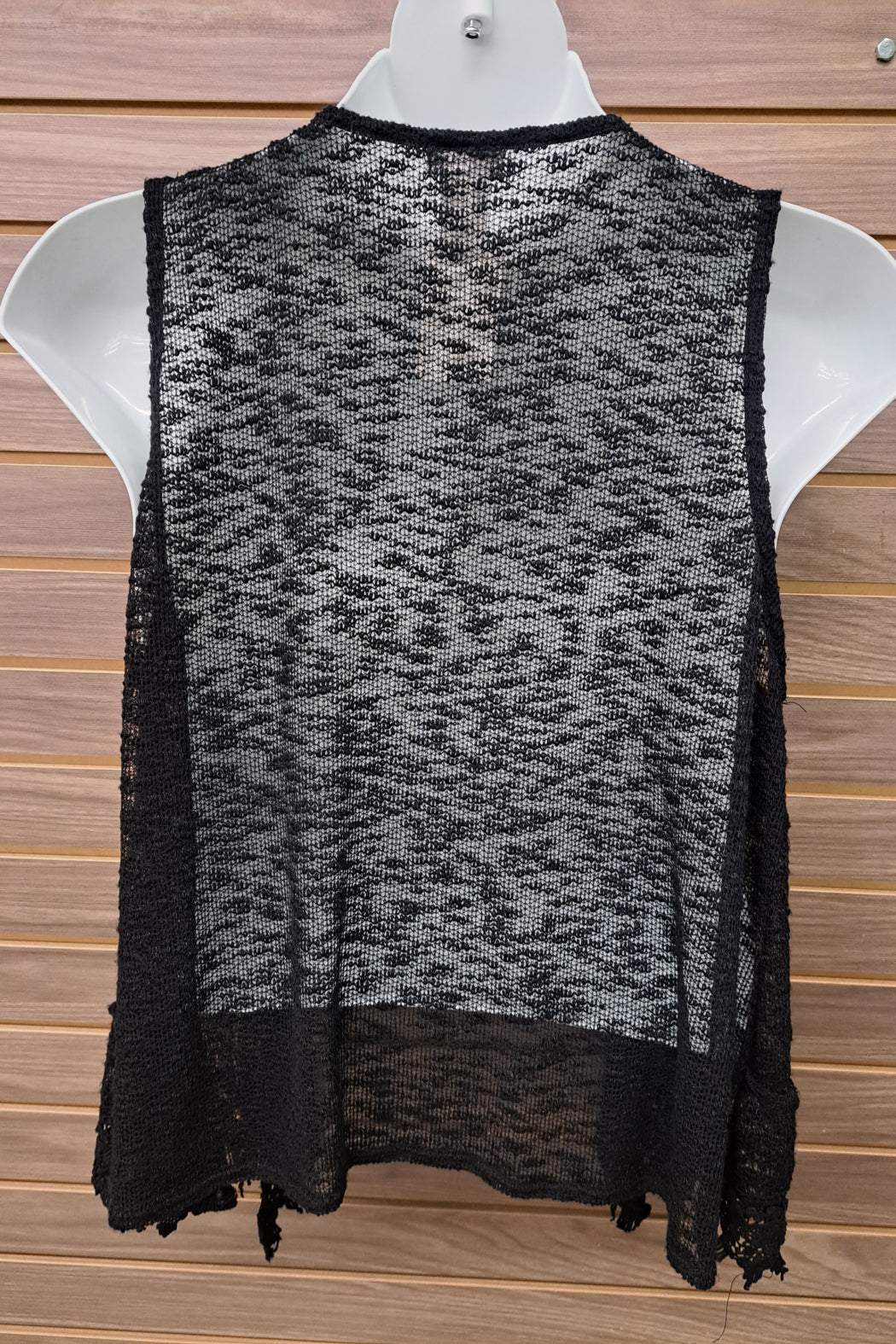 Black Lace Bottom Vest