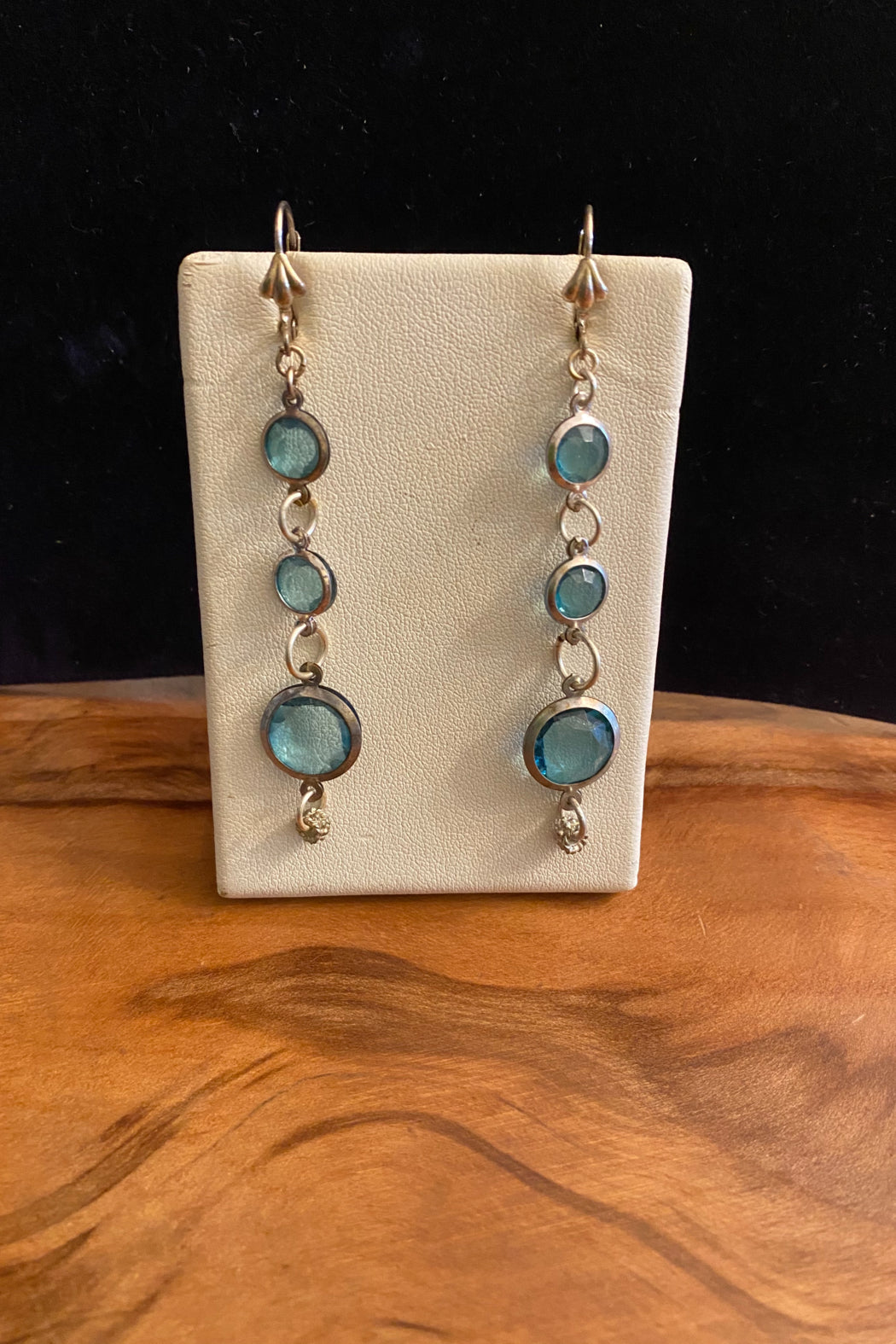 Blue Drop Stone Earrings