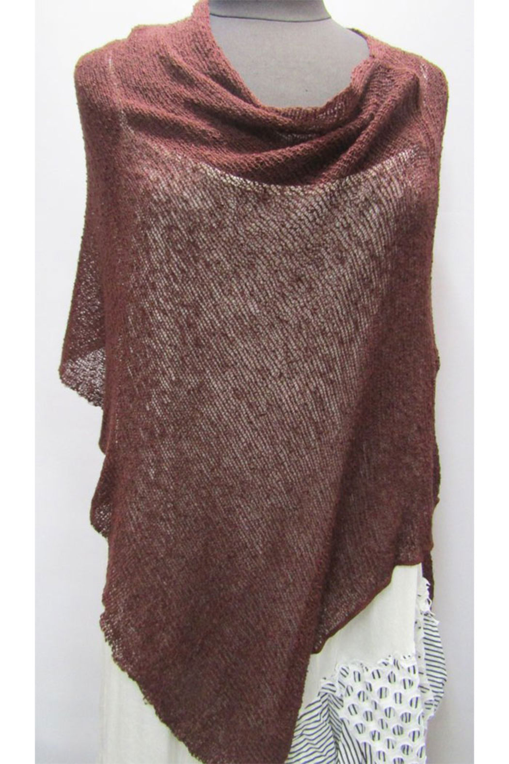 Boucle Knit Poncho