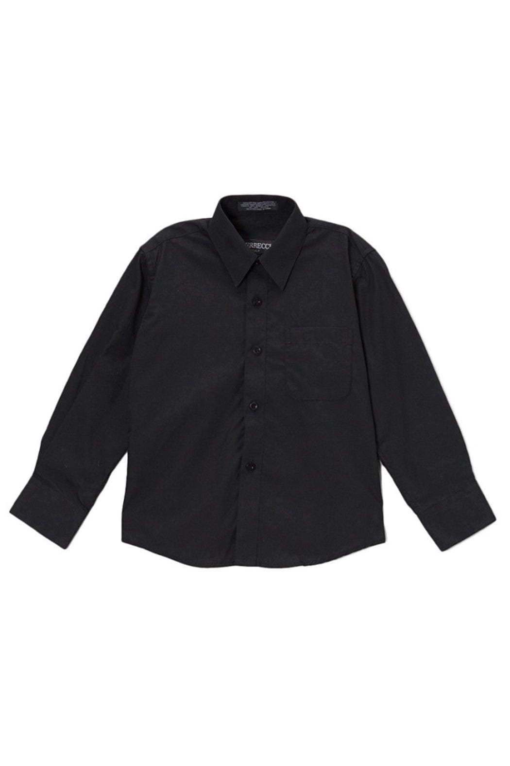 Boys Black Button Up Dress Shirt