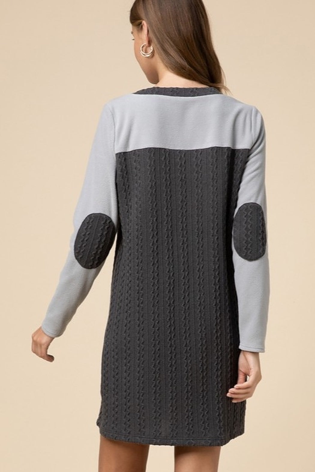 Cable-knit sweater dress
