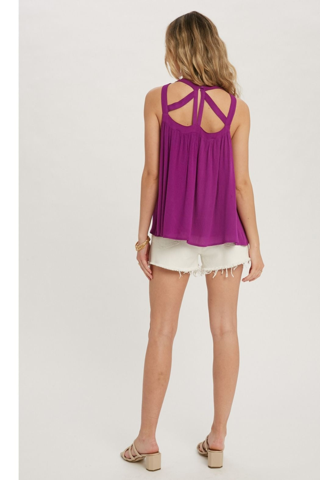 Caged Neck Tank Top