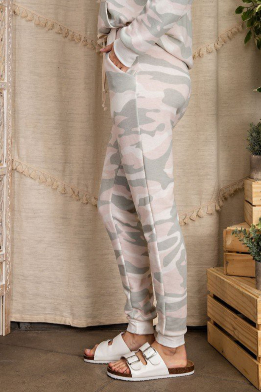 Camo Print Lounge Wear Jogger Pants