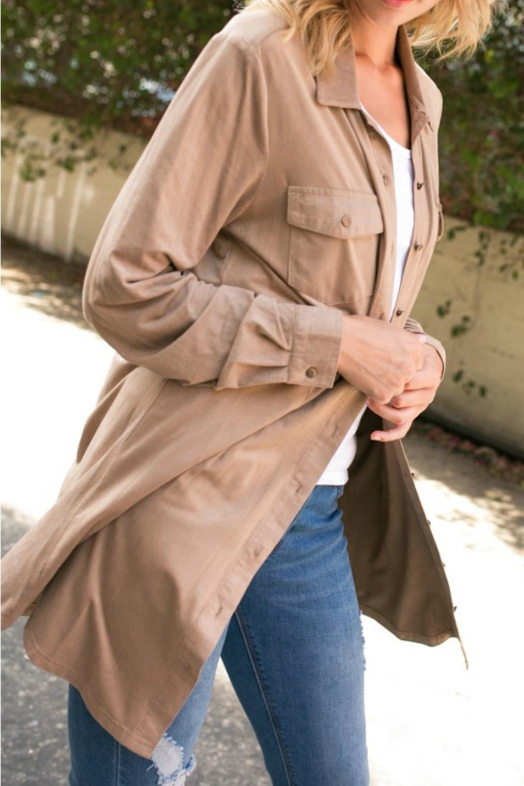 Suede Long Top