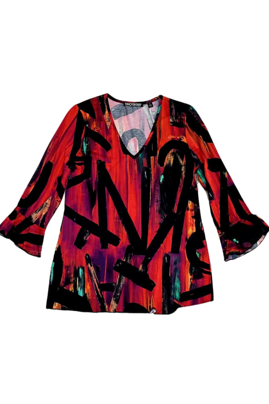 V-Neck Print Top