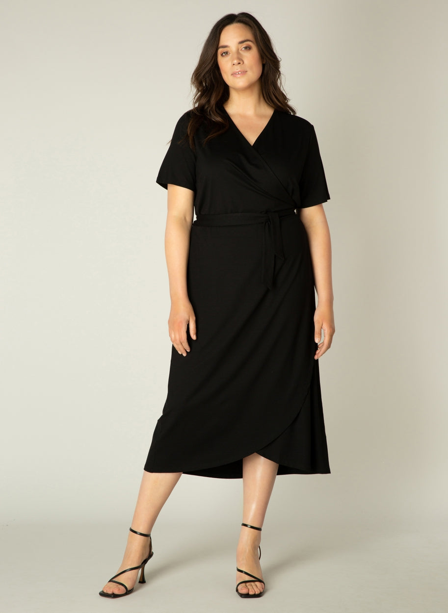 Base Level Abbie Wrap Dress - Sizes 14-28!